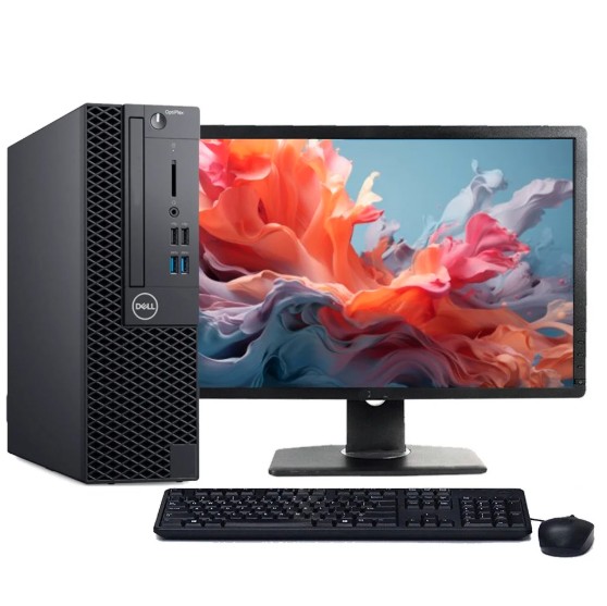 Dell Optiplex 3060 w/24″ Dell Monitor, Keyboard and Mouse